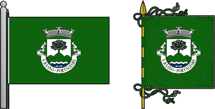 Bandeira e estandarte da antiga freguesia de São Julião - São Julião former civil parish, flag and banner