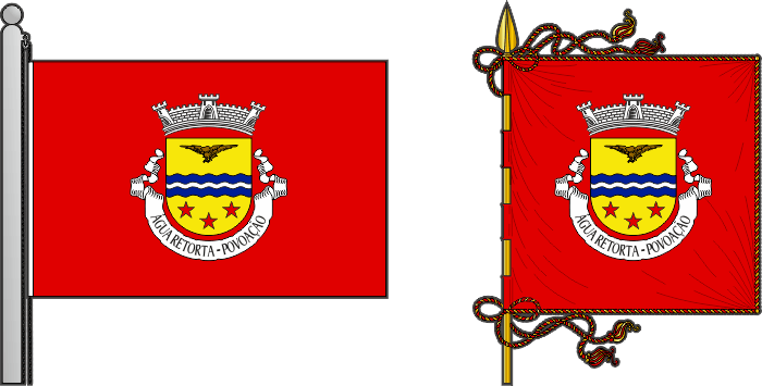 Bandeira e estandarte da freguesia de Água Retorta - Água Retorta civil parish, flag and banner