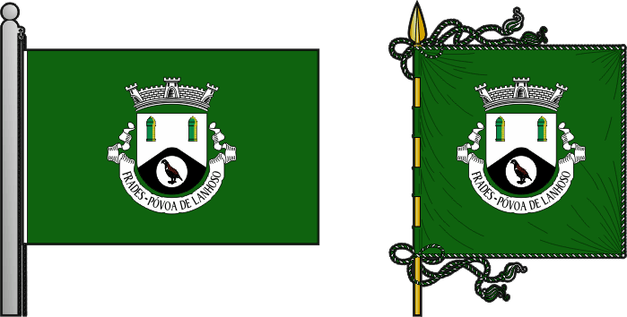Bandeira e estandarte da antiga freguesia de Frades - Frades former civil parish, flag and banner