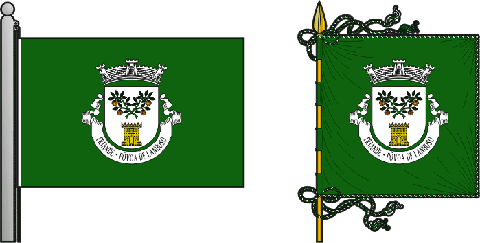 Bandeira e estandarte da antiga freguesia de Friande - Friande former civil parish, flag and banner