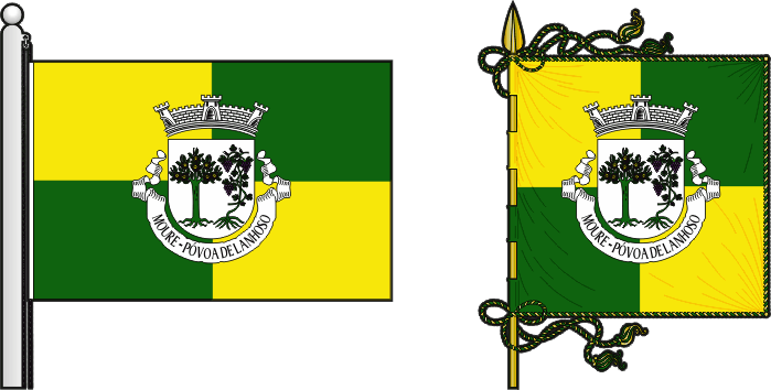Bandeira e estandarte da antiga freguesia de Moure - Moure former civil parish, flag and banner Bandeira e estandarte da antiga freguesia de Moure - Moure former civil parish, flag and banner
