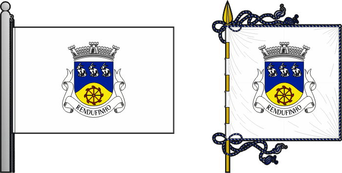 Bandeira e estandarte da freguesia de Rendufinho - Rendufinho civil parish, flag and banner