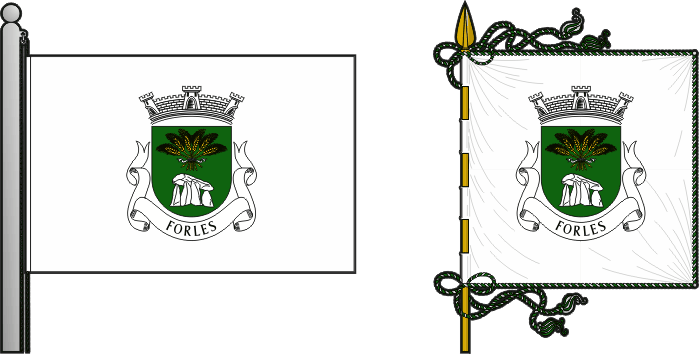 Bandeira e estandarte da antiga freguesia de Forles - Forles former civil parish, flag and banner