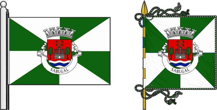 Bandeira e estandarte do Município do Sabugal - Sabugal municipal flag and banner