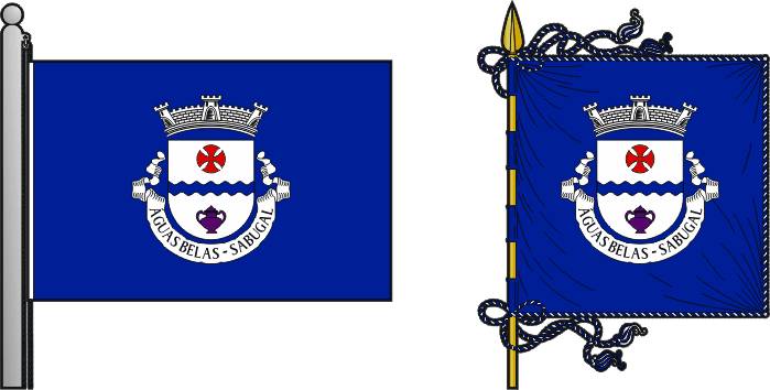 Bandeira e estandarte da freguesia de Águas Belas - Águas Belas civil parish, flag and banner