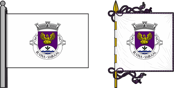 Bandeira e estandarte da antiga freguesia de Ruvina - Ruvina former civil parish, flag and banner