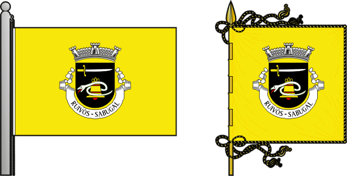 Bandeira e estandarte da antiga freguesia de Ruivós - Ruivós former civil parish, flag and banner