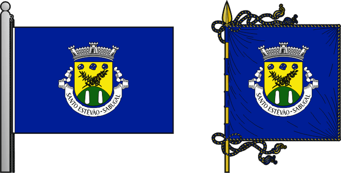 Bandeira e estandarte da antiga freguesia de Santo Estêvão - Santo Estêvão former civil parish, flag and banner