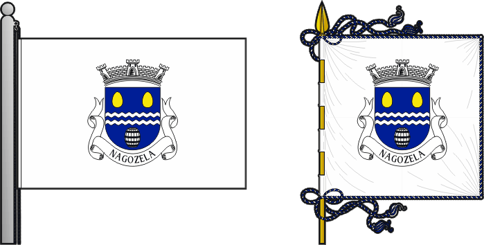 Bandeira e estandarte da antiga freguesia de Nagozela - Nagozela former civil parish, flag and banner