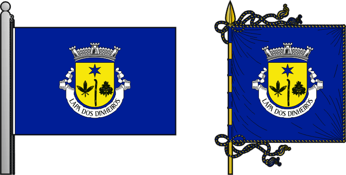 Bandeira e estandarte da antiga freguesia de Lapa dos Dinheiros - Lapa dos Dinheiros former civil parish, flag and banner