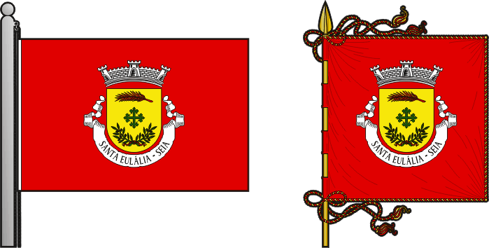 Bandeira e estandarte da antiga freguesia de Santa Eulália - Santa Eulália former civil parish, flag and banner