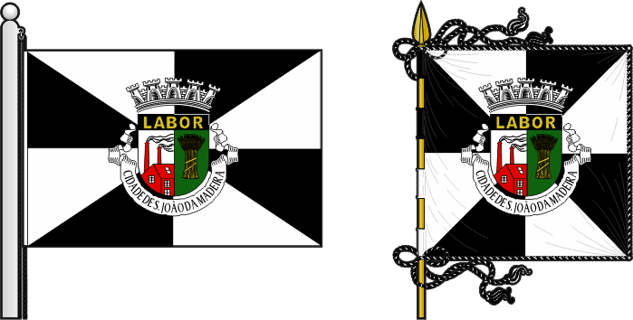 Bandeira e estandarte do Município de São João da Madeira - São João da Madeira municipal flag and banner