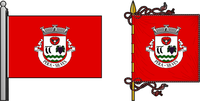 Bandeira e estandarte da antiga freguesia de Pêra - Pêra former civil parish, flag and banner Bandeira e estandarte da antiga freguesia de Pêra - Pêra former civil parish, flag and banner