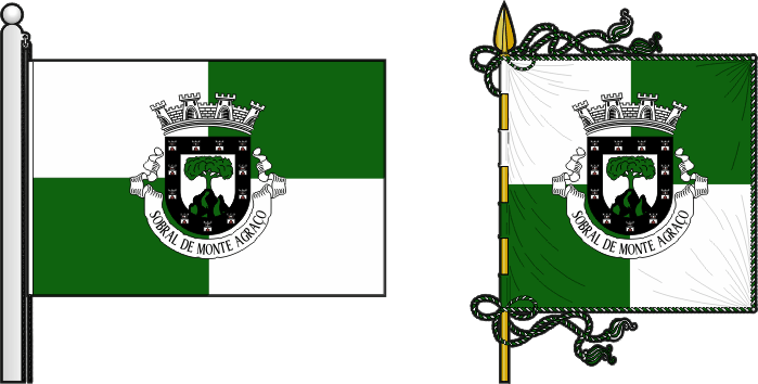 Bandeira e estandarte do Município de Sobral de Monte Agraço - Sobral de Monte Agraço municipal flag and banner