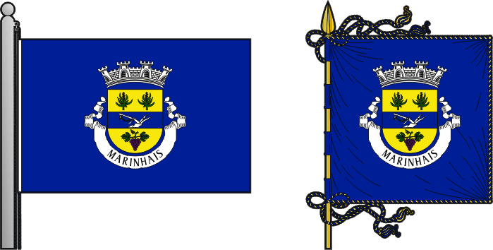 Bandeira e estandarte da freguesia de Marinhais - Marinhais civil parish, flag and banner