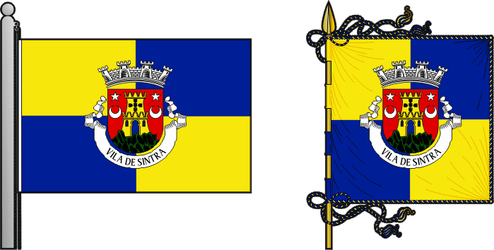 Bandeira e estandarte do Município de Sintra - Sintra municipal flag and banner