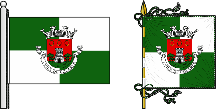Bandeira e estandarte da freguesia de Colares - Colares civil parish, flag and banner