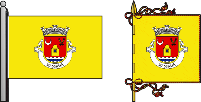 Bandeira e estandarte da antiga freguesia de Massamá - Massamá former civil parish, flag and banner
