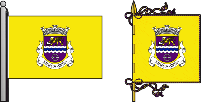 Bandeira e estandarte da antiga freguesia de São Marcos - São Marcos former civil parish, flag and banner