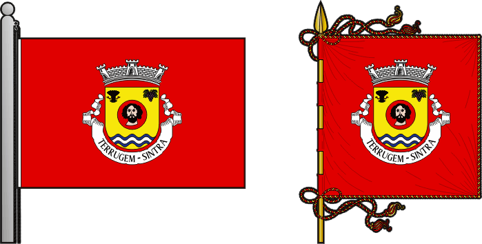 Bandeira e estandarte da antiga freguesia de Terrugem - Terrugem former civil parish, flag and banner