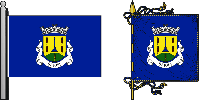 Bandeira e estandarte da antiga freguesia de Baiões - Baiões former civil parish, flag and banner