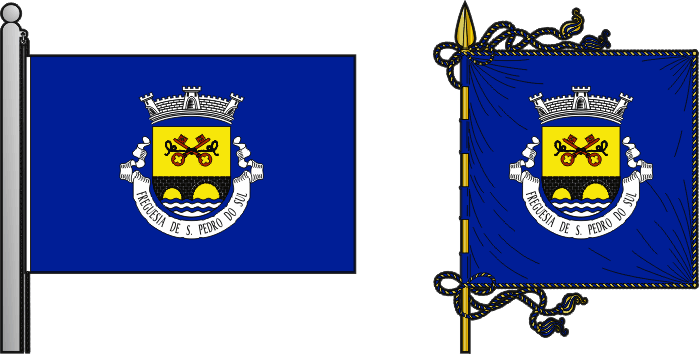 Bandeira e estandarte da antiga freguesia de São Pedro do Sul - São Pedro do Sul former civil parish, flag and banner