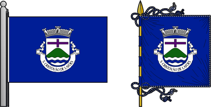 Bandeira e estandarte da antiga freguesia de São Cristóvão de Lafões - São Cristóvão de Lafões former civil parish, flag and banner