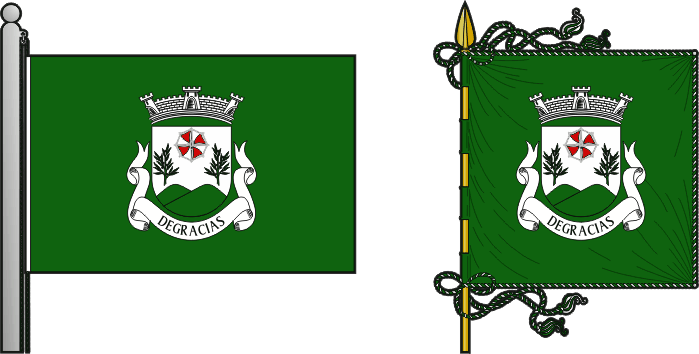 Bandeira e estandarte da antiga freguesia de Degracias - Degracias former civil parish, flag and banner