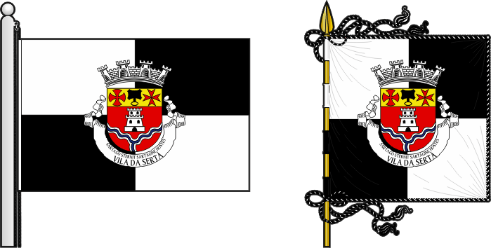 Bandeira e estandarte do Município da Sertã - Sertã municipal flag and banner