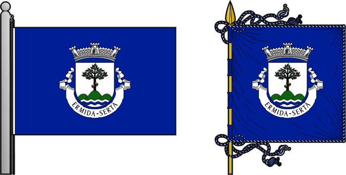 Bandeira e estandarte da antiga freguesia de Ermida - Ermida former civil parish, flag and banner
