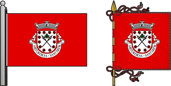 Bandeira e estandarte da freguesia de Abitureiras - Abitureiras civil parish, flag and banner