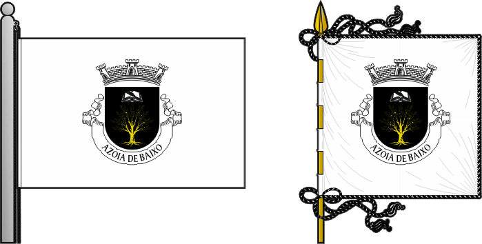 Bandeira e estandarte da antiga freguesia de Azoia de Baixo - Azoia de Baixo former civil parish, flag and banner