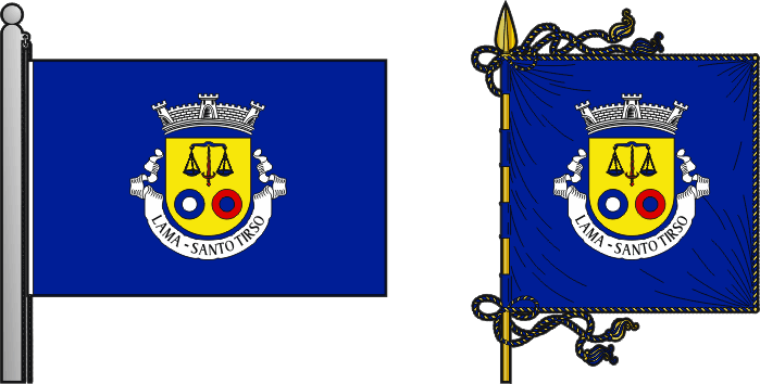 Bandeira e estandarte da antiga freguesia de Lama - Lama former civil parish, flag and banner