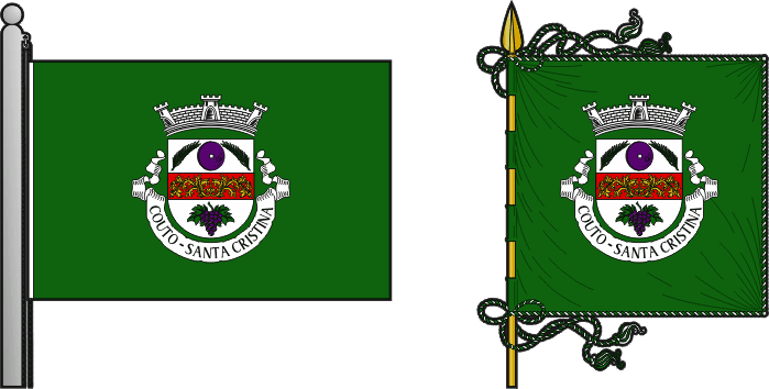 Bandeira e estandarte da antiga freguesia de Couto (Santa Cristina) - Couto (Santa Cristina) former civil parish, flag and banner