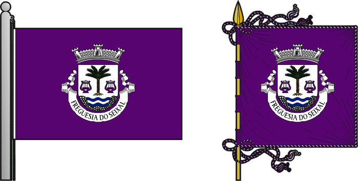 Bandeira e estandarte da antiga freguesia do Seixal - Seixal former civil parish, flag and banner