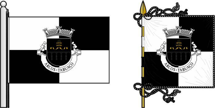 Bandeira e estandarte da freguesia de Arcos - Arcos civil parish, flag and banner