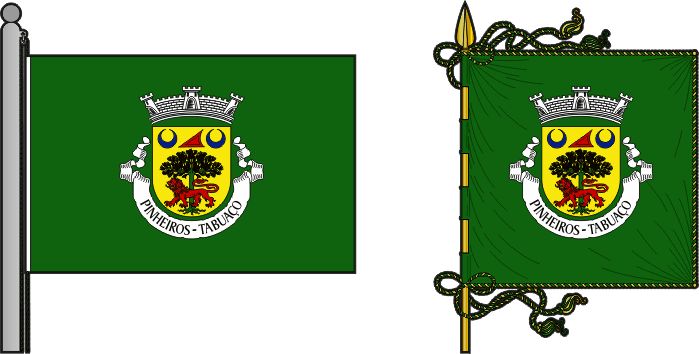 Bandeira e estandarte da antiga freguesia de Pinheiros - Pinheiros former civil parish, flag and banner