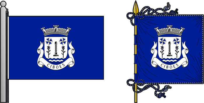 Bandeira e estandarte da antiga freguesia de Cibões - Cibões former civil parish, flag and banner Bandeira e estandarte da antiga freguesia de Cibões - Cibões former civil parish, flag and banner