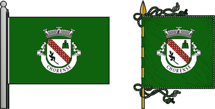 Bandeira e estandarte da antiga freguesia de Chorense - Chorense former civil parish, flag and banner