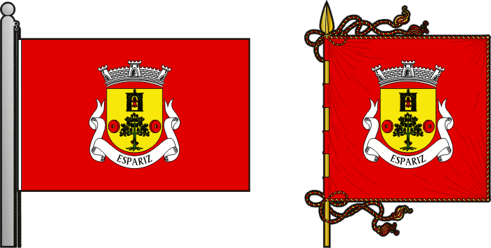 Bandeira e estandarte da antiga freguesia de Espariz - Espariz former civil parish, flag and banner