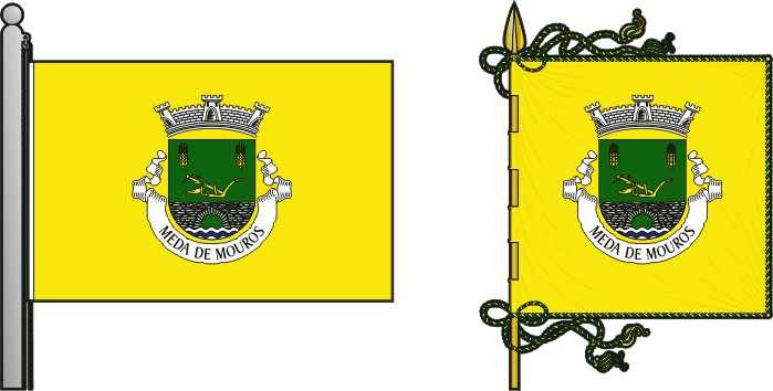 Bandeira e estandarte da antiga freguesia de Meda de Mouros - Meda de Mouros former civil parish, flag and banner