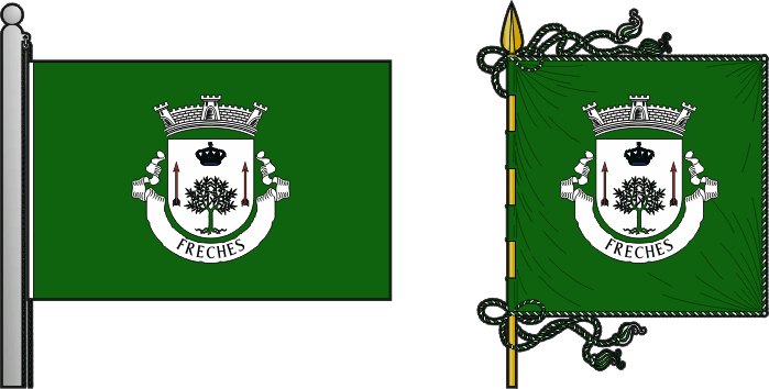Bandeira e estandarte da antiga freguesia de Freches - Freches former civil parish, flag and banner Bandeira e estandarte da antiga freguesia de Freches - Freches former civil parish, flag and banner