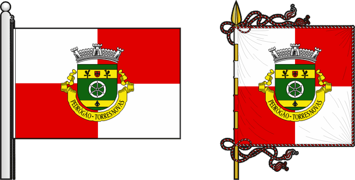 Bandeira e estandarte da freguesia de Pedrógão - Pedrógão civil parish, flag and banner