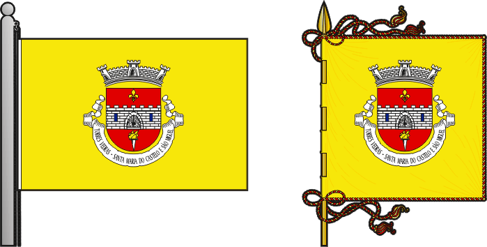 Bandeira e estandarte da antiga freguesia de Torres Vedras (Santa Maria do Castelo e São Miguel) - Torres Vedras (Santa Maria do Castelo and São Miguel) former civil parish, flag and banner Bandeira e estandarte da antiga freguesia de Torres Vedras (Santa Maria do Castelo e São Miguel) - Torres Vedras (Santa Maria do Castelo and São Miguel) former civil parish, flag and banner