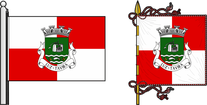 Bandeira e estandarte da antiga freguesia de Luz - Luz former civil parish, flag and banner
