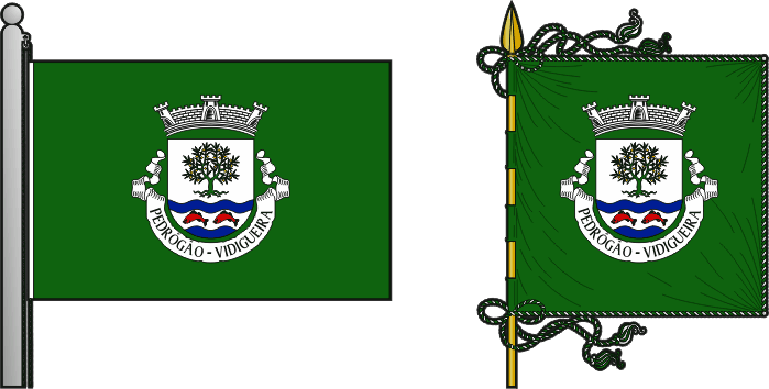 Bandeira e estandarte da freguesia de Pedrógão - Pedrógão civil parish, flag and banner Bandeira e estandarte da freguesia de Pedrógão - Pedrógão civil parish, flag and banner