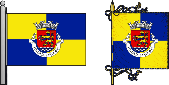Bandeira e estandarte da antiga freguesia de Póvoa de Santa Iria - Póvoa de Santa Iria former civil parish, flag and banner Bandeira e estandarte da antiga freguesia de Póvoa de Santa Iria - Póvoa de Santa Iria former civil parish, flag and banner