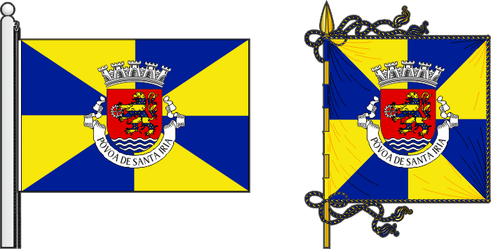 Bandeira e estandarte da antiga freguesia de Póvoa de Santa Iria - Póvoa de Santa Iria former civil parish, flag and banner Bandeira e estandarte da antiga freguesia de Póvoa de Santa Iria - Póvoa de Santa Iria former civil parish, flag and banner