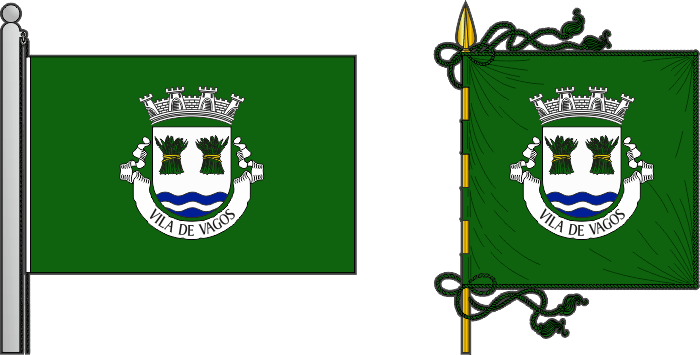 Bandeira e estandarte do Município de Vagos - Vagos municipal flag and banner