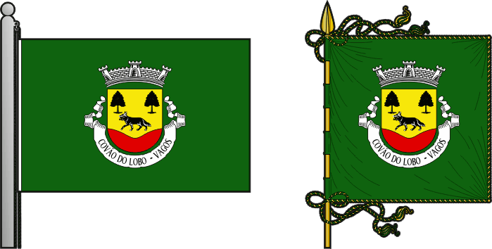 Bandeira e estandarte da antiga freguesia de Covão do Lobo - Covão do Lobo former civil parish, flag and banner